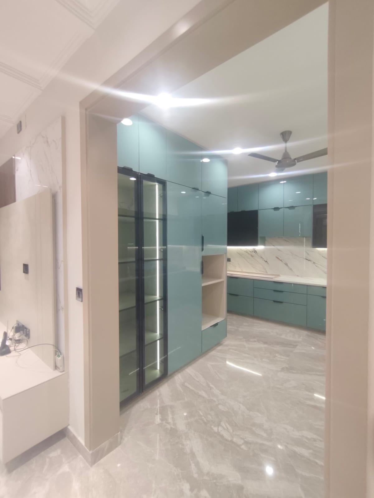 Kitchen with PU Shutters High Gloss