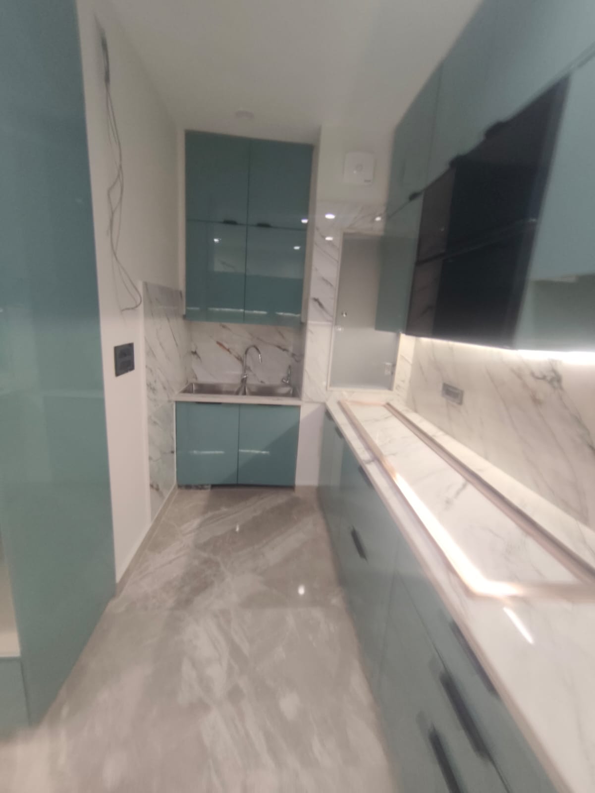 Kitchen with PU Shutters High Gloss
